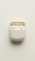 Cream Wireless Earbuds With Case